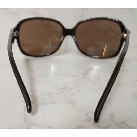 ELIZABETH ARDEN Brown Horn Oval Fame / Brown Lenses Womens Sunglasses - NEW - Picture 4 of 7